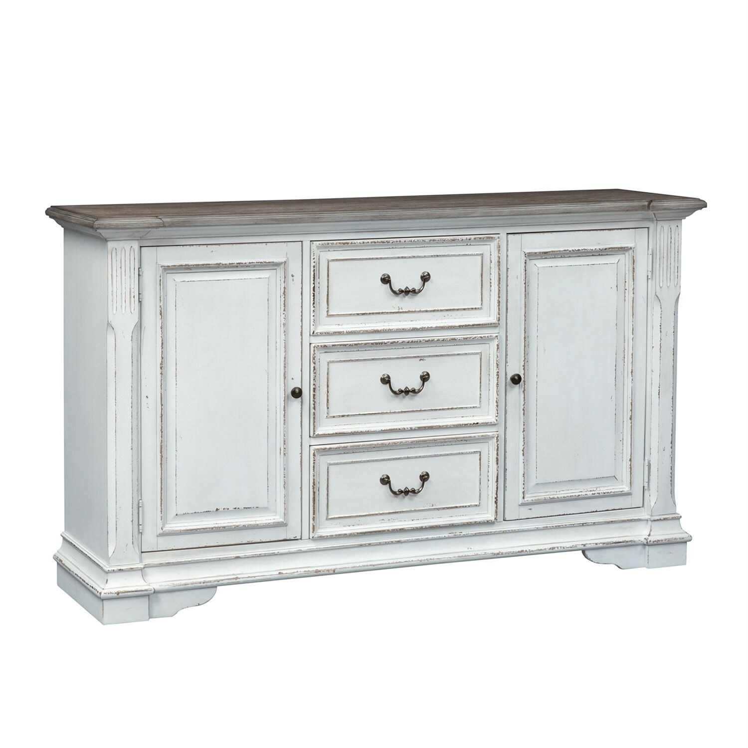 Shop Abbey Park Antique White Buffet On Sale Overstock 25730385