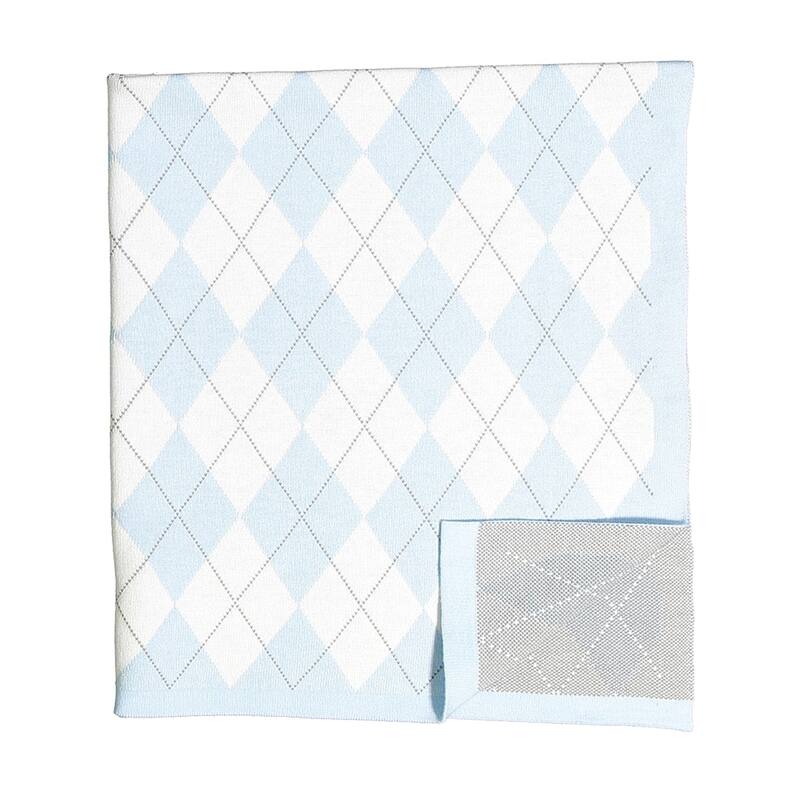 Argyle Knit Baby Blanket