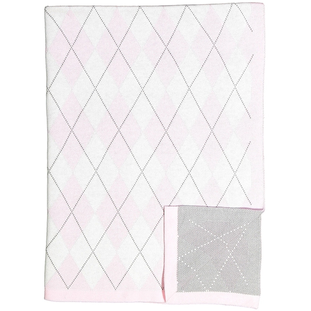 Argyle Knit Baby Blanket