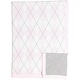 preview thumbnail 1 of 2, Argyle Knit Baby Blanket Pink