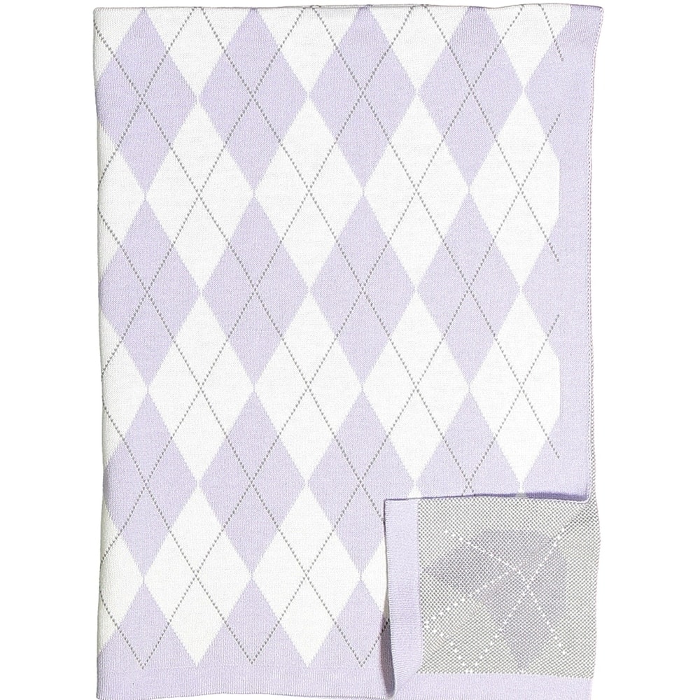Argyle Knit Baby Blanket