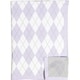 preview thumbnail 2 of 2, Argyle Knit Baby Blanket Purple
