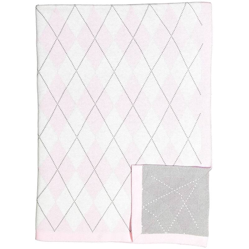 Argyle Knit Baby Blanket