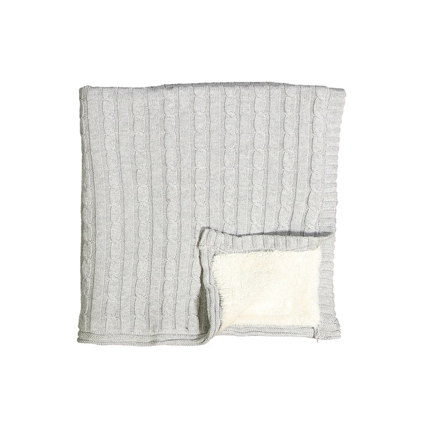 Cable Knit Sherpa Baby Blanket On Sale Bed Bath & Beyond 25730499
