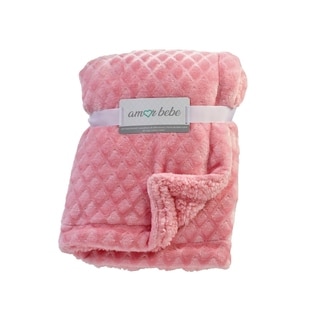 Diamond Plush Sherpa Baby Blanket