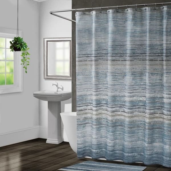 Shop Croscill Nomad Blue Stripe Bath Rug On Sale Free Shipping