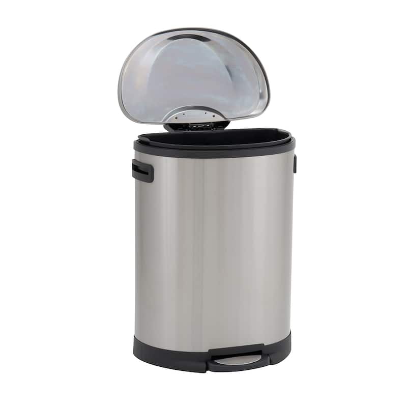 Stainless Steel Step Trash Can with Plastic Liner - On Sale - Bed Bath ...