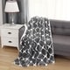 preview thumbnail 28 of 28, Elegant Comfort 3-Piece Bloomingdale Pattern Sherpa-Backing Reversible Comforter Set 50" x 60" Throw - Gray