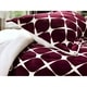 preview thumbnail 8 of 28, Elegant Comfort 3-Piece Bloomingdale Pattern Sherpa-Backing Reversible Comforter Set