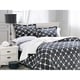preview thumbnail 10 of 28, Elegant Comfort 3-Piece Bloomingdale Pattern Sherpa-Backing Reversible Comforter Set Full - Gray