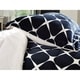 preview thumbnail 20 of 28, Elegant Comfort 3-Piece Bloomingdale Pattern Sherpa-Backing Reversible Comforter Set