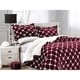 preview thumbnail 1 of 28, Elegant Comfort 3-Piece Bloomingdale Pattern Sherpa-Backing Reversible Comforter Set Full - Burgundy