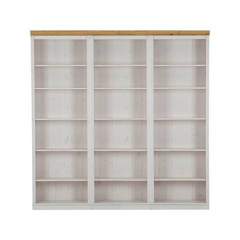 Off White Bookshelves Bookcases Online At Our Best Anita 3 Piece 86 Inch Tall Shelving Unit Solid Pine