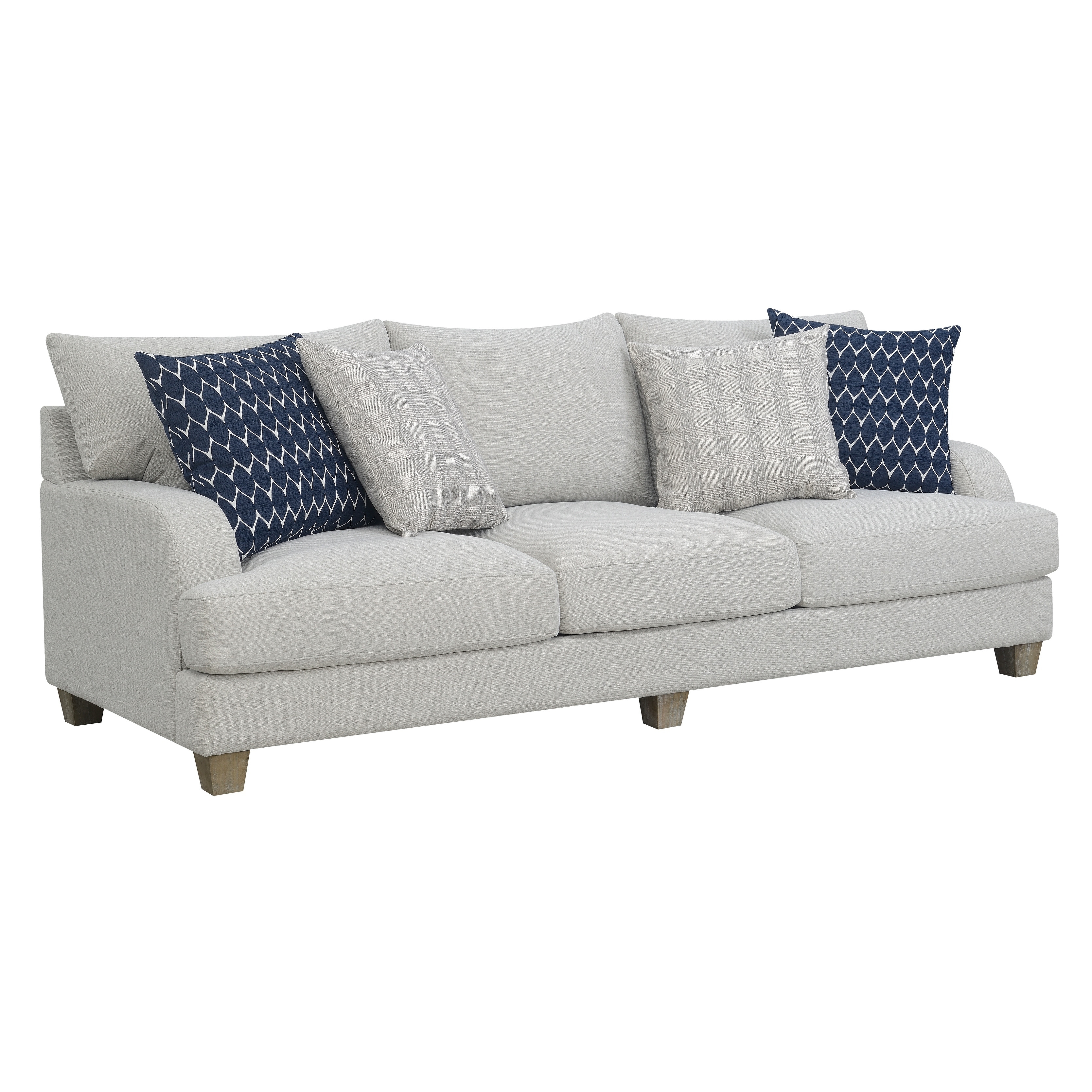 Emerald Home Laney Harbor Gray 102 Sofa With Pillows Modern English Roll Arm And Loose Seat Back Cushions Emerald Home Laney Harbor Gray 102 Sofa With Pillows Modern English Roll Arm And Loose Seat Back Cushions