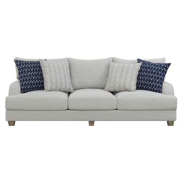 Shop Emerald Home Laney Harbor Gray 102 Sofa With Pillows