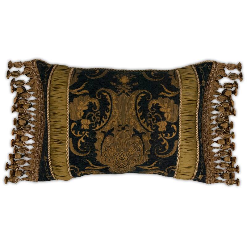 Sherry Kline China Art Black Boudoir Pillow