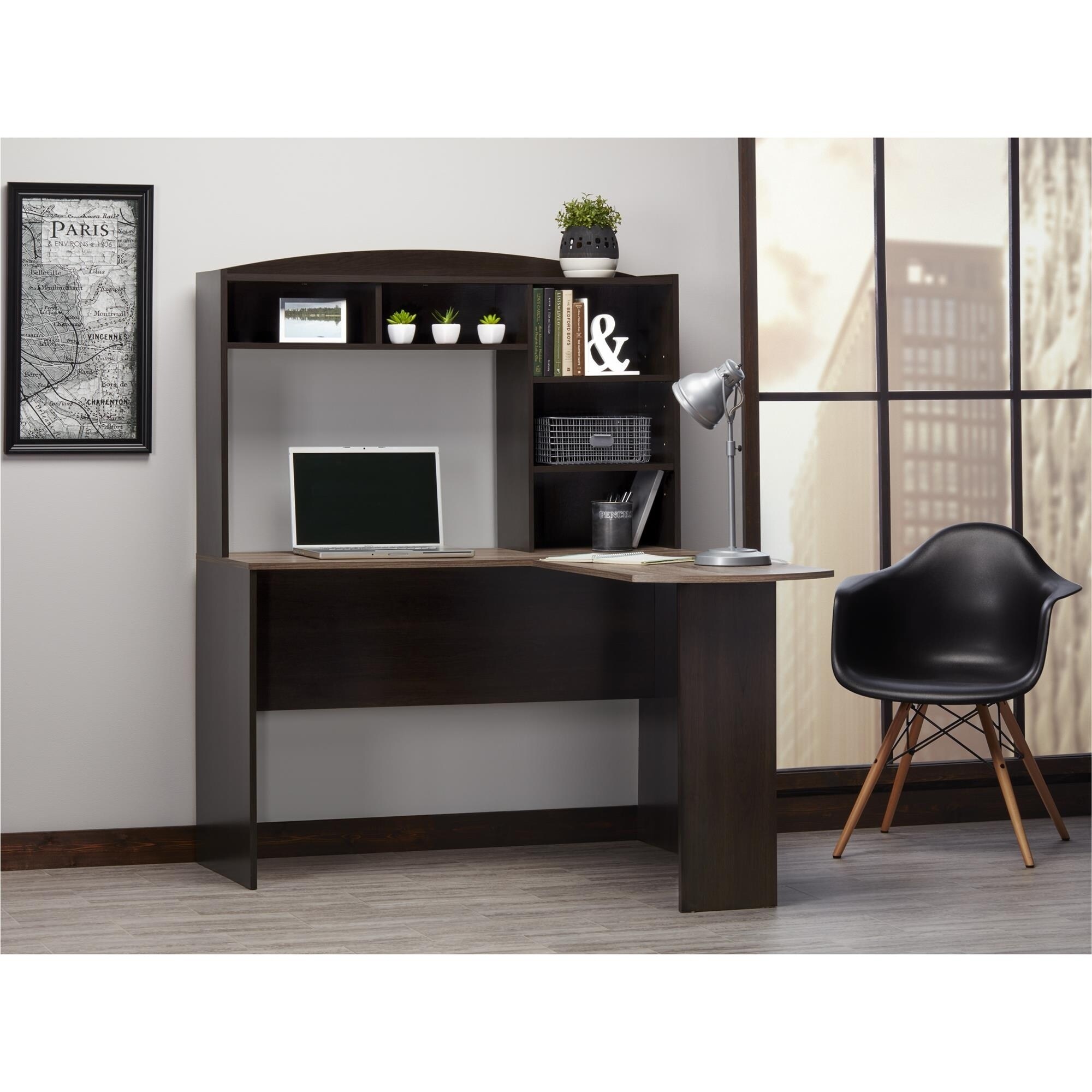 Shop Black Friday Deals On Ameriwood Home Sutton L Desk With Hutch Overstock 25734287