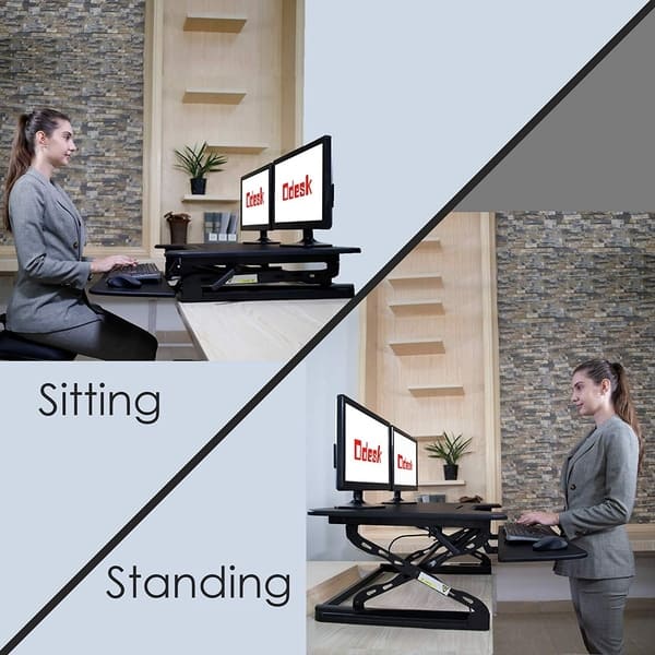 Shop Odesk Wide Platform Height Adjustable Stand Up Desk