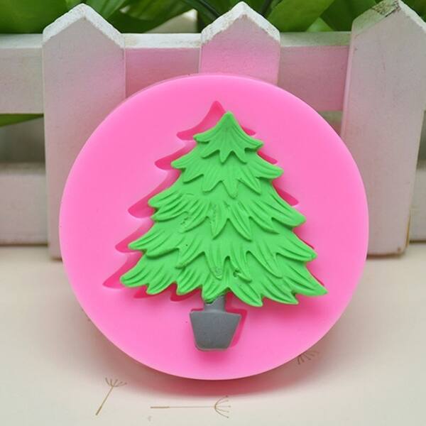 btdeal Merry Christmas Silicone Cake Mold Xmas Tree House Fondant Mould  Pastry Baking Mold Decorating Tools