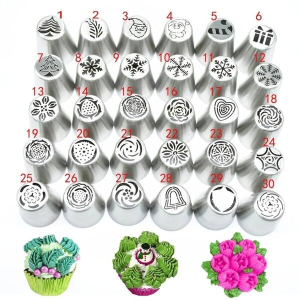 30 Christmas Russian Decorating Mouth Stainless Steel Decorating Mouth Overstock 25736991