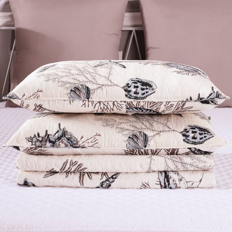 3 Piece Printed Lightweight Bedding Quilt Set