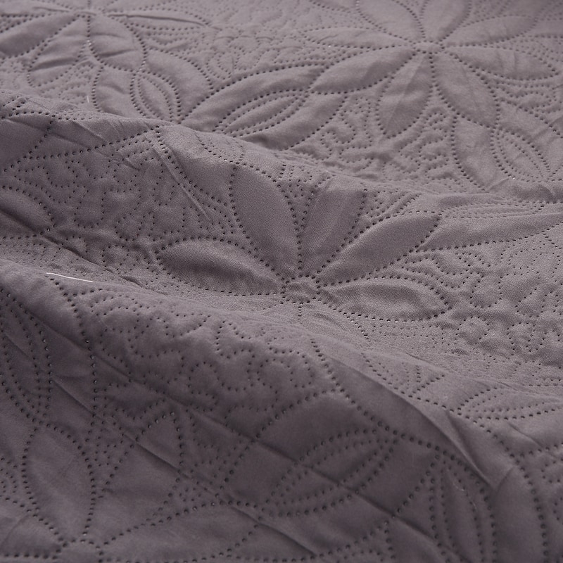 3 Piece Solid Printed Bedding Quilt Set- Soft & Lightweight Full/Queen