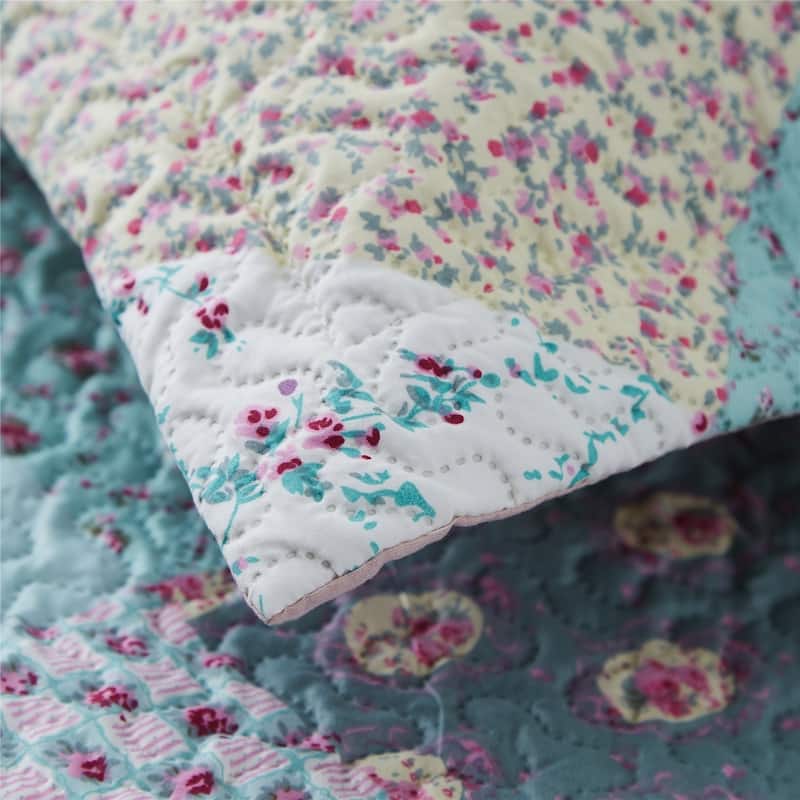 3 Piece Solid Printed Bedding Quilt Set- Soft & Lightweight King