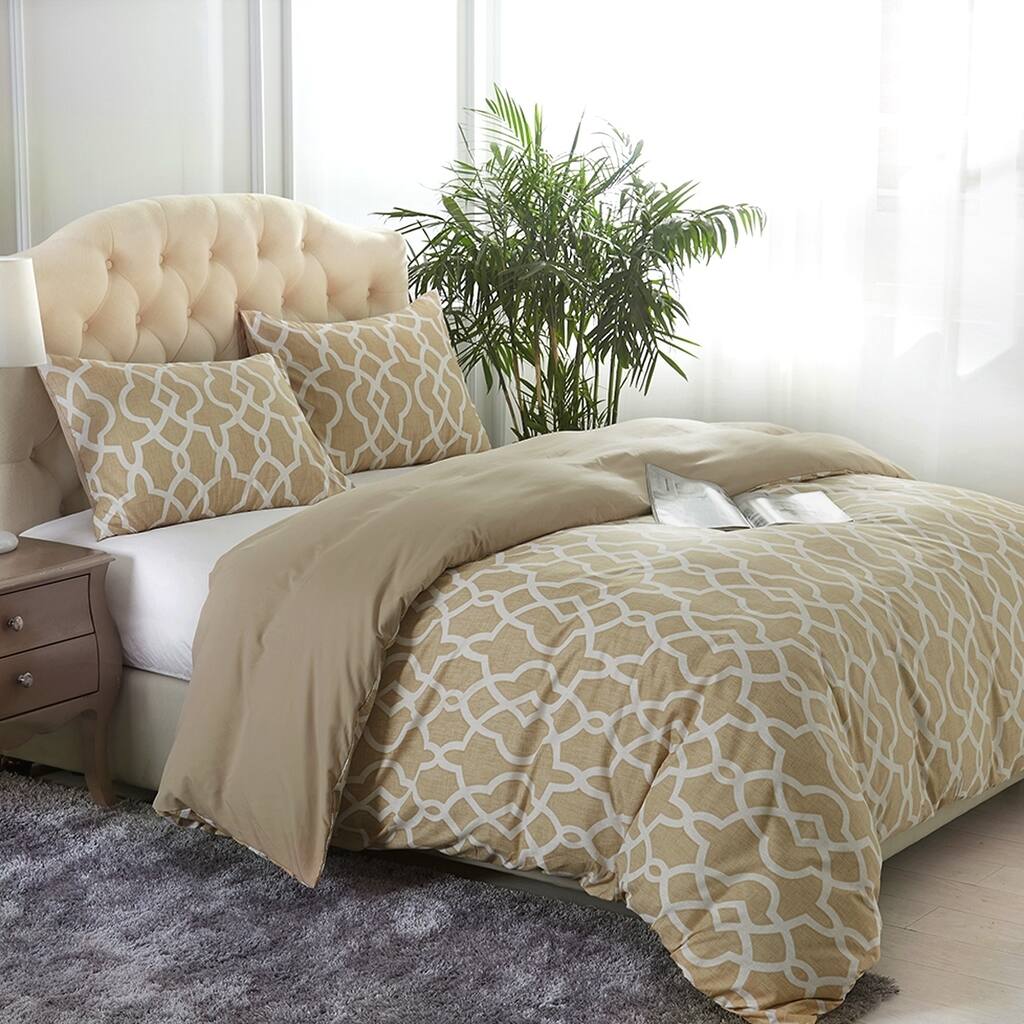 Super Soft Beauty Pattern Printed 3 Piece Duvet Cover Set