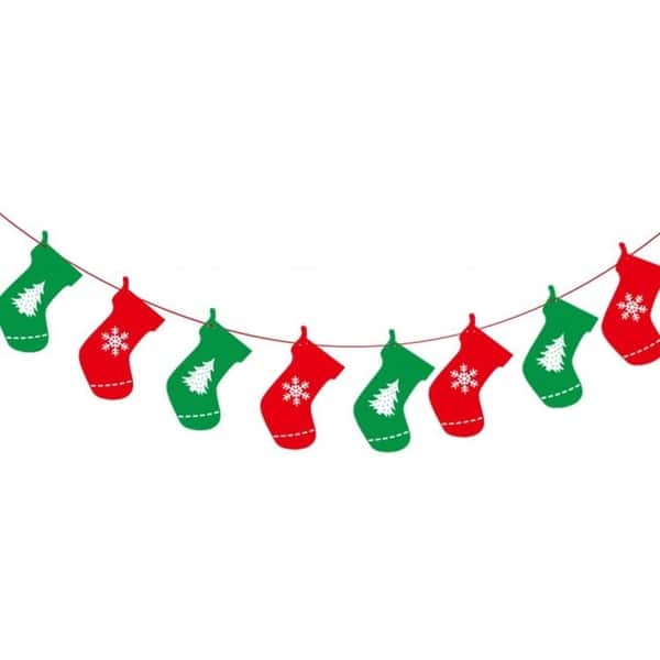 Christmas Decoration Supplies Cartoon Flag Bunting Holiday Scene ...