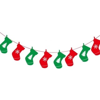 Christmas Decoration Supplies Cartoon Flag Bunting Holiday Scene Layout ...