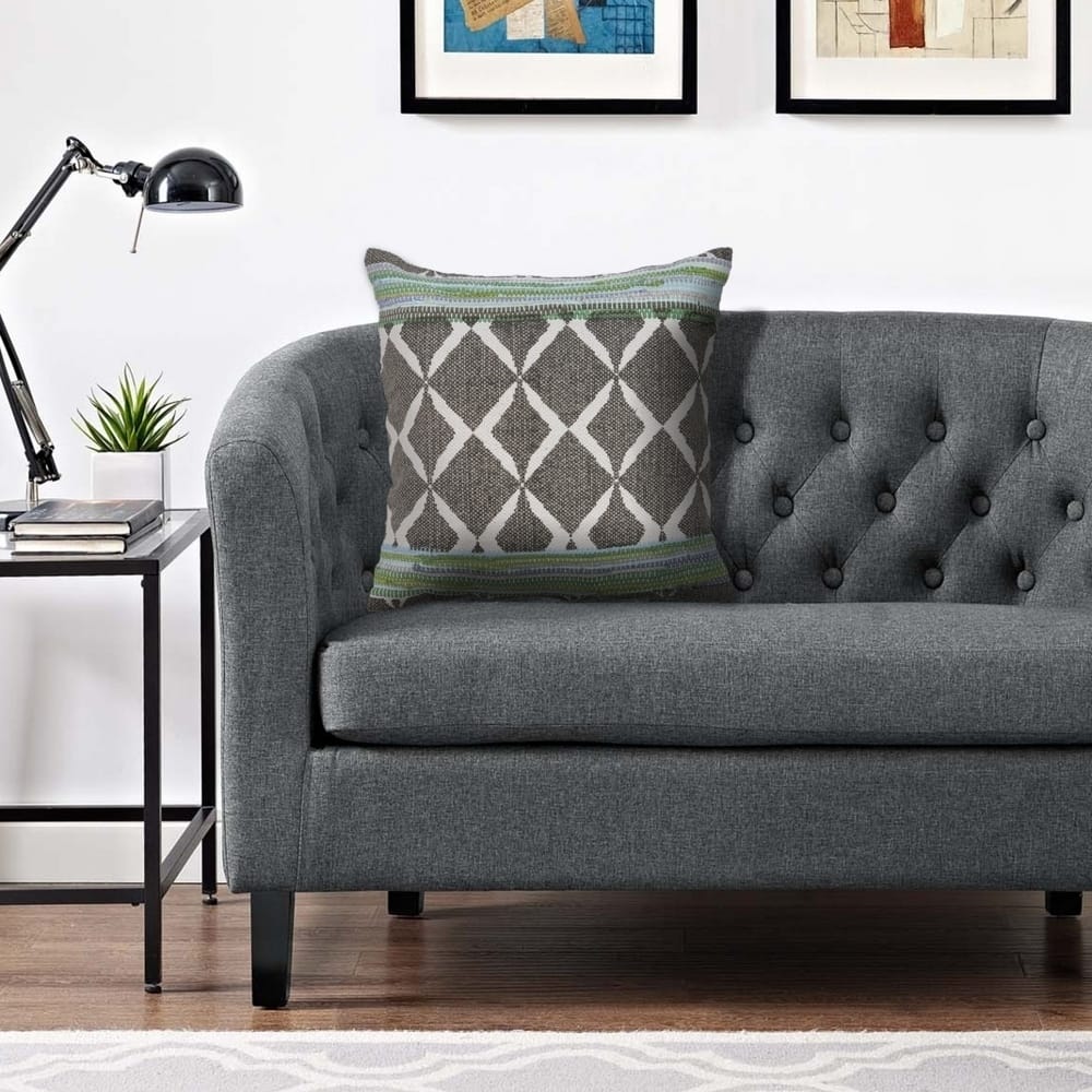 Sevita Boho Diamond Chindi Throw Pillow