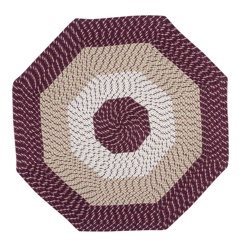 Better Trends Country Braid Collection 2-Piece Set Durable & Stain Resistant Reversible Chair Pads with Ties