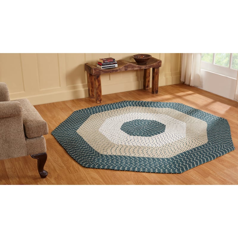 Better Trends Country Braid Collection 2-Piece Set Durable & Stain Resistant Reversible Chair Pads with Ties