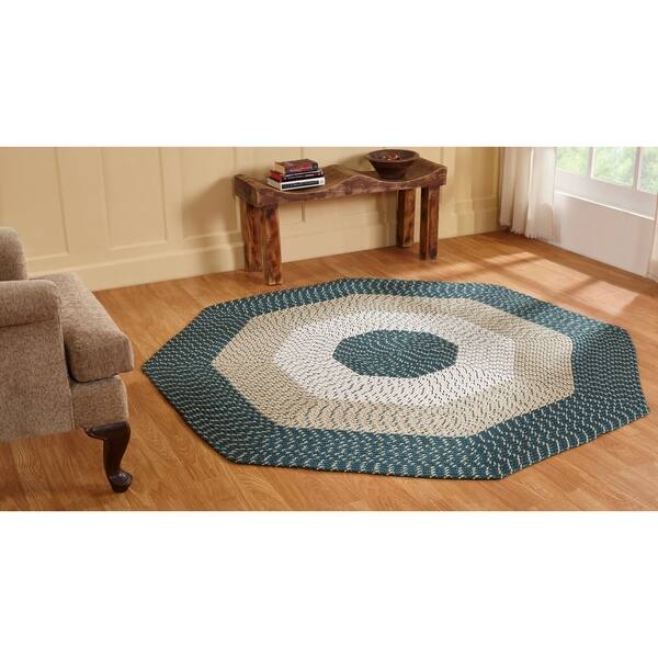 Shop Country Braided Rug 4 Octagon Brown Stripe Overstock 25737728