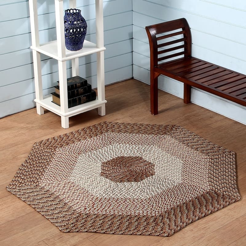 Better Trends Country Braid Collection 2-Piece Set Durable & Stain Resistant Reversible Chair Pads with Ties