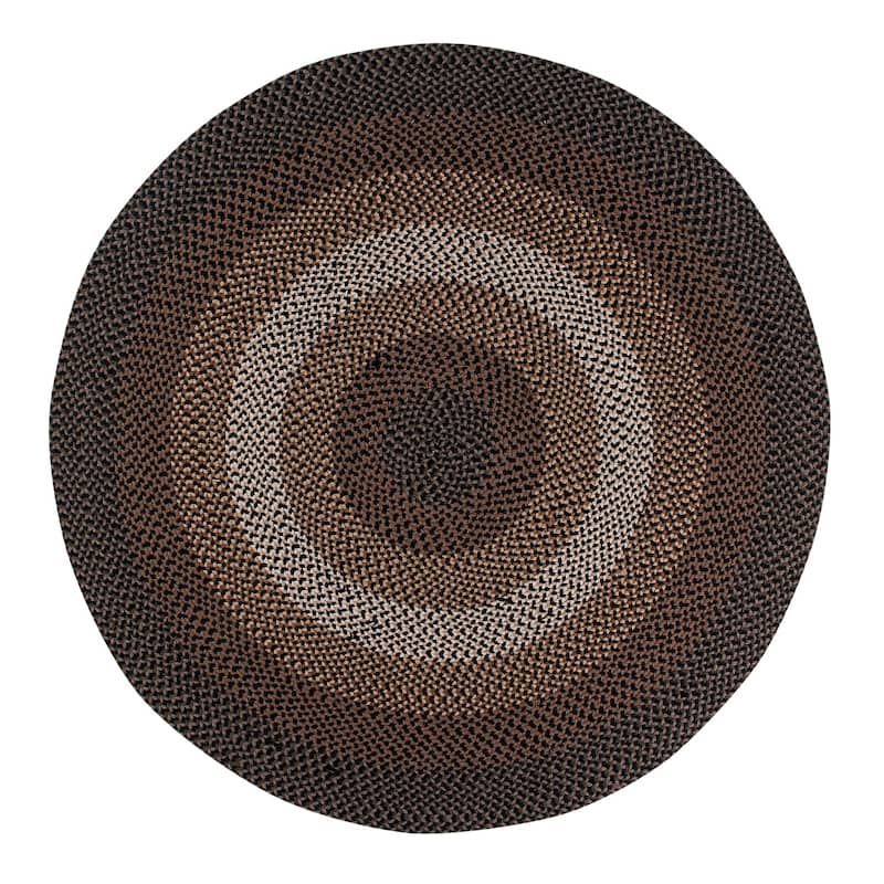 Better Trends Woodbridge Braid Reversible Indoor Area Utility Rug - Gray - 72" Round
