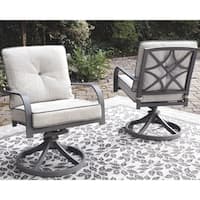 Donnalee Bay Outdoor Swivel Lounge Chair (Set of 2)- Dark Gray