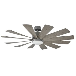 ceiling fan fans outdoor blade light inch dc windflower smart indoor led six speed motor 60l fr wg gh gray