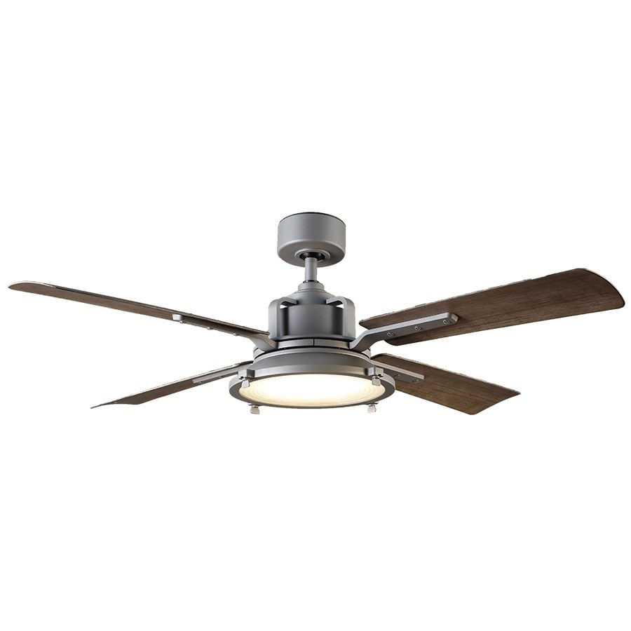 Nautilus 56 Inch Four Blade Indoor Outdoor Smart Ceiling Fan With Six Speed Dc Motor And Led Light