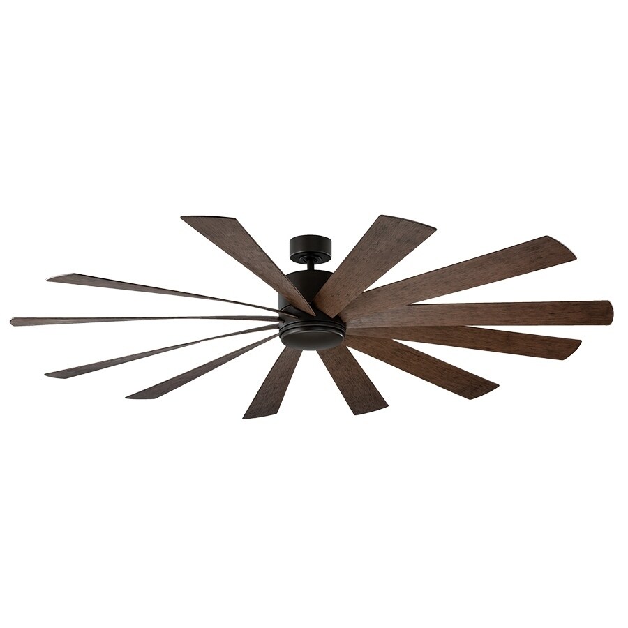 Windflower 80 Inch 12 Blade Indoor Outdoor Smart Ceiling Fan With Six Speed Dc Motor And Led Light