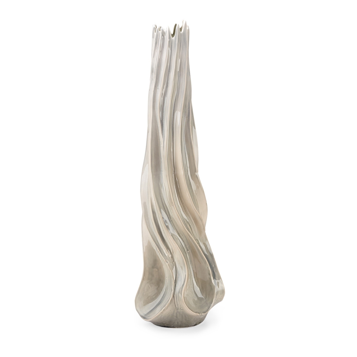 Shop Coraline Grey And Beige Large Oversized Floor Vase On Sale