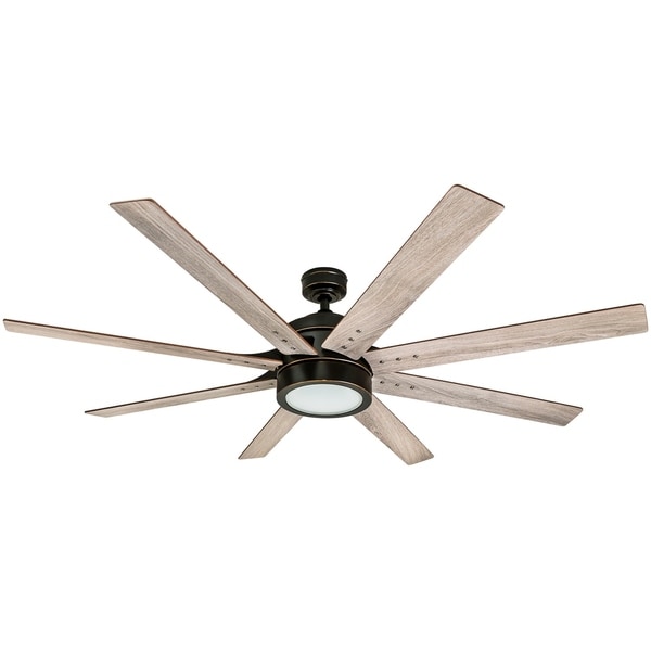 Extra Large 8 Blade 62 Bronze Led Light Ceiling Fan Remote
