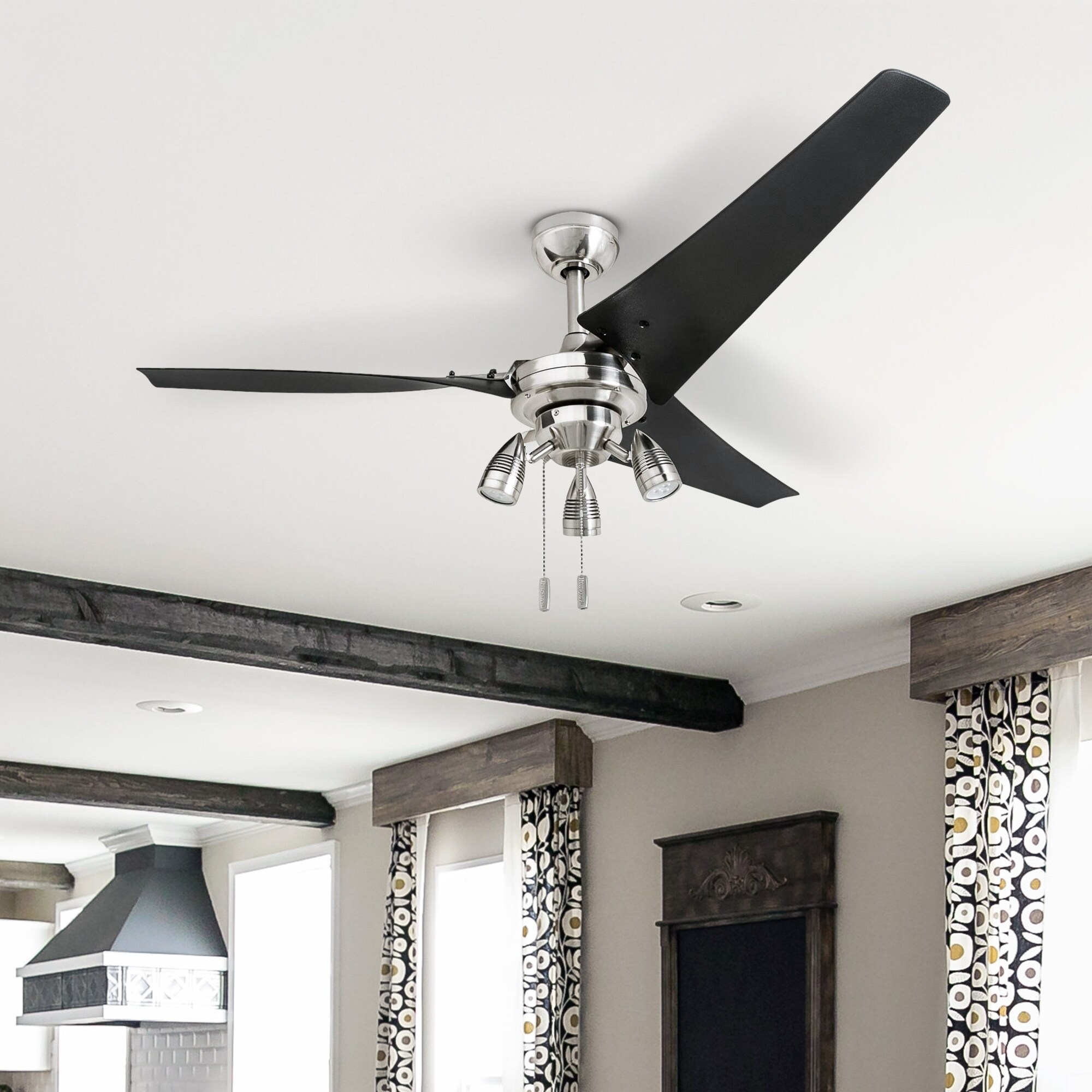 Shop Honeywell Phelix Brushed Nickel 3 Blade Contemporary Ceiling