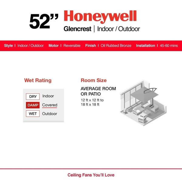 Shop Honeywell Glencrest Craftsman Industrial Oil Rubbed Bronze