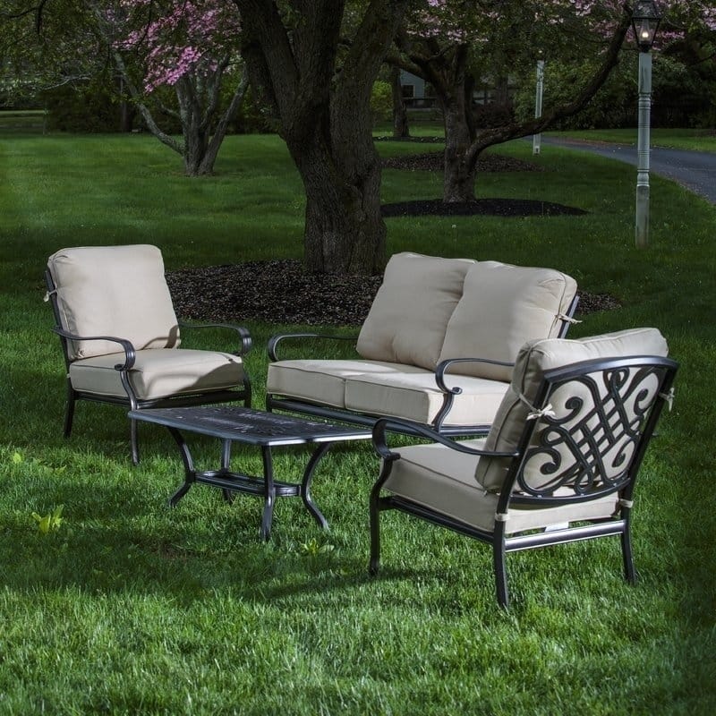 Newbury Cast Aluminum 4-piece Deep Seating Patio Set