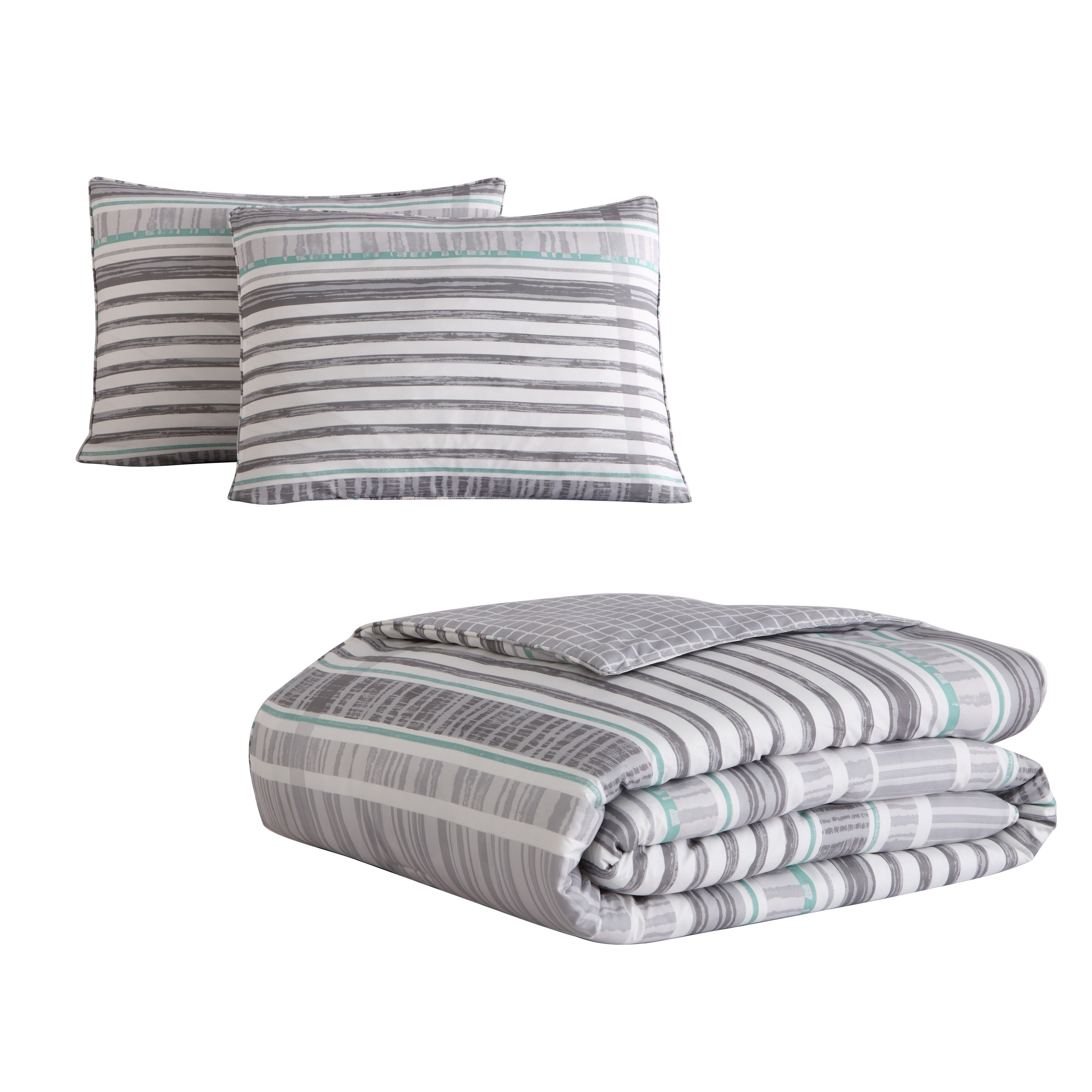 Shop Porch Den Lambert Grey Striped Comforter Set On Sale