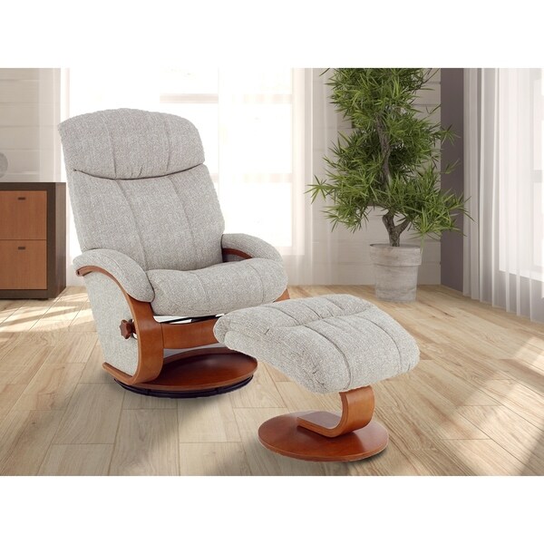 Carson Carrington Berky Manual Recliner and Ottoman