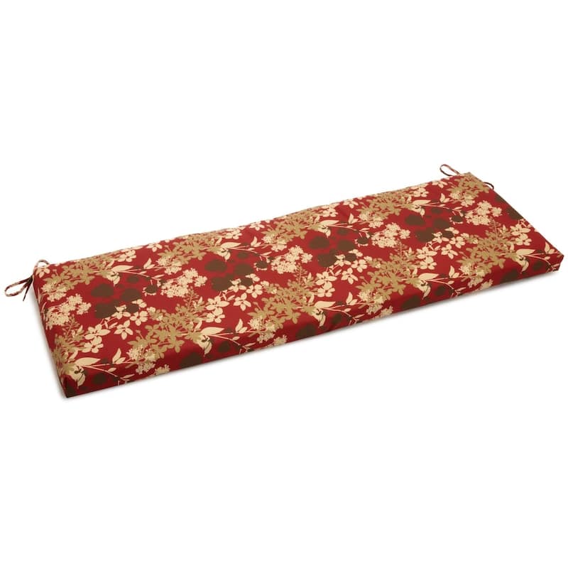Blazing Needles 57-in. All-weather Bench Cushion - Montfleur Sangria