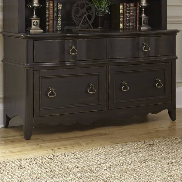 Shop Copper Grove Antibes Wire Brushed Antique Black Credenza And