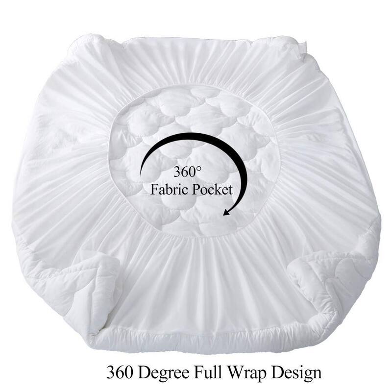 Quilted Mattress Pad Cover Stretches - Fitted Mattress Topper Cover